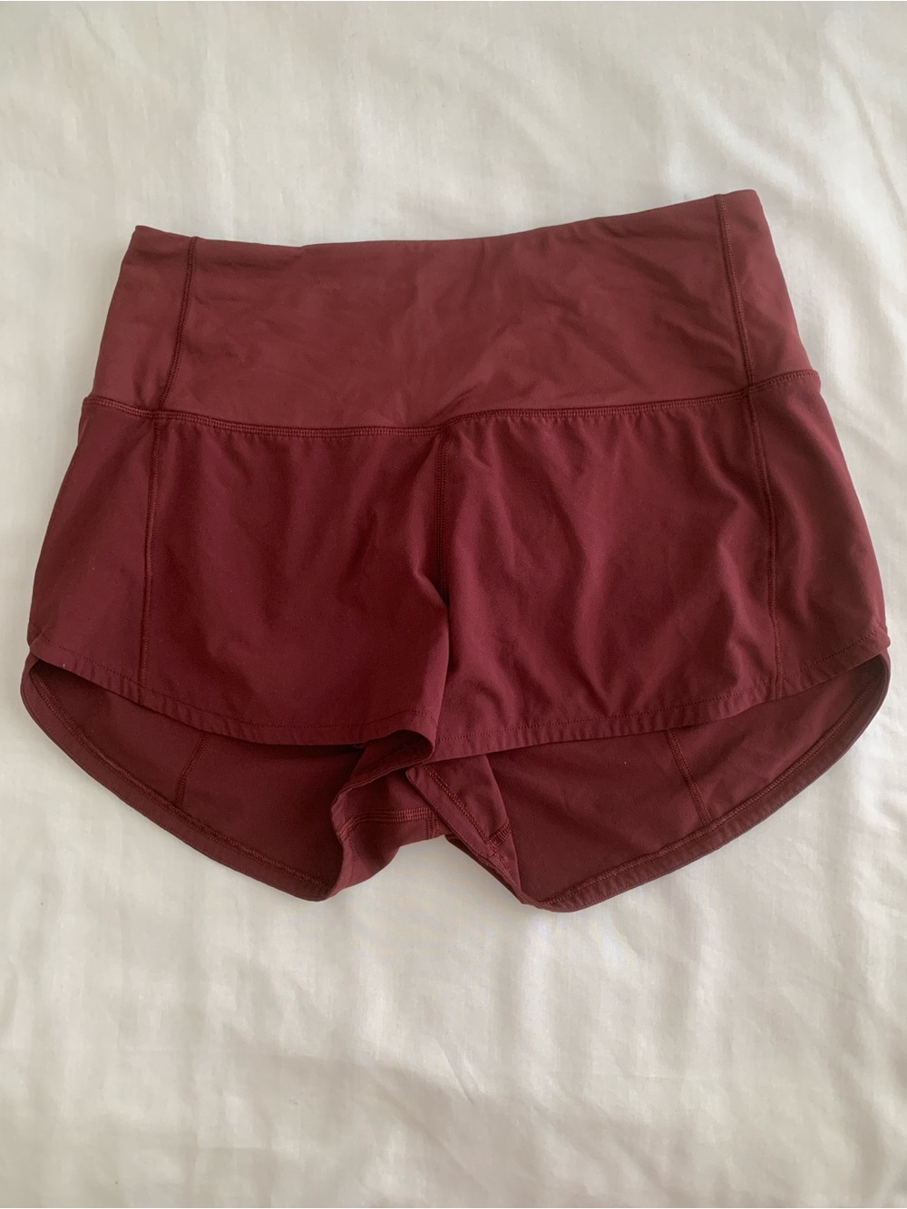 EUC Lululemon Rust Red Athletic Running Shorts – Approx. XS / Size Tag Missing